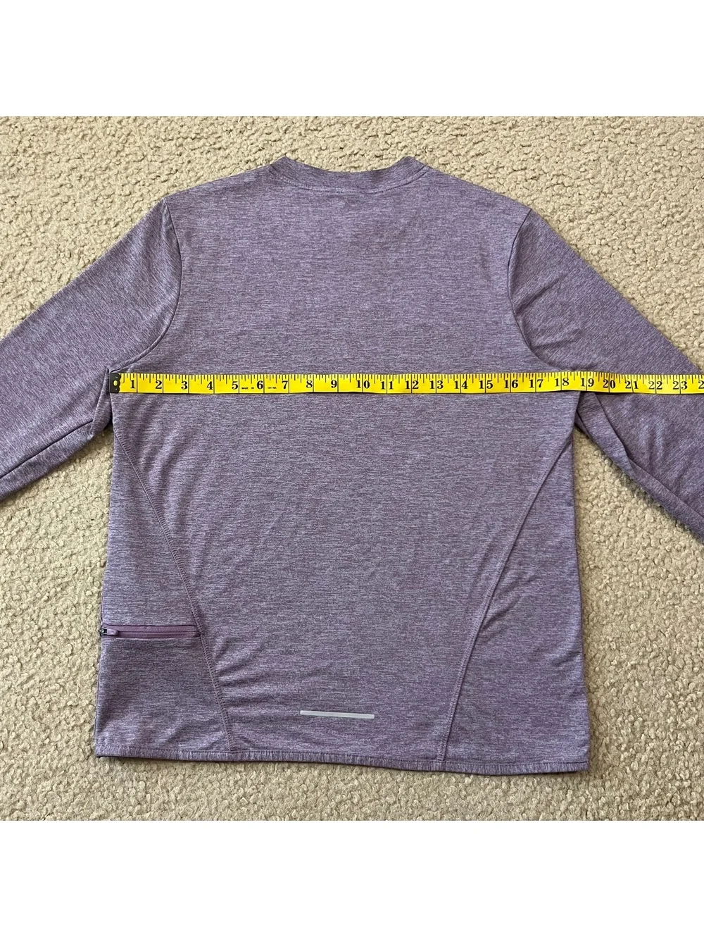 Nike Swift Element UV Crew Neck Running Top Women Small Purple Heather